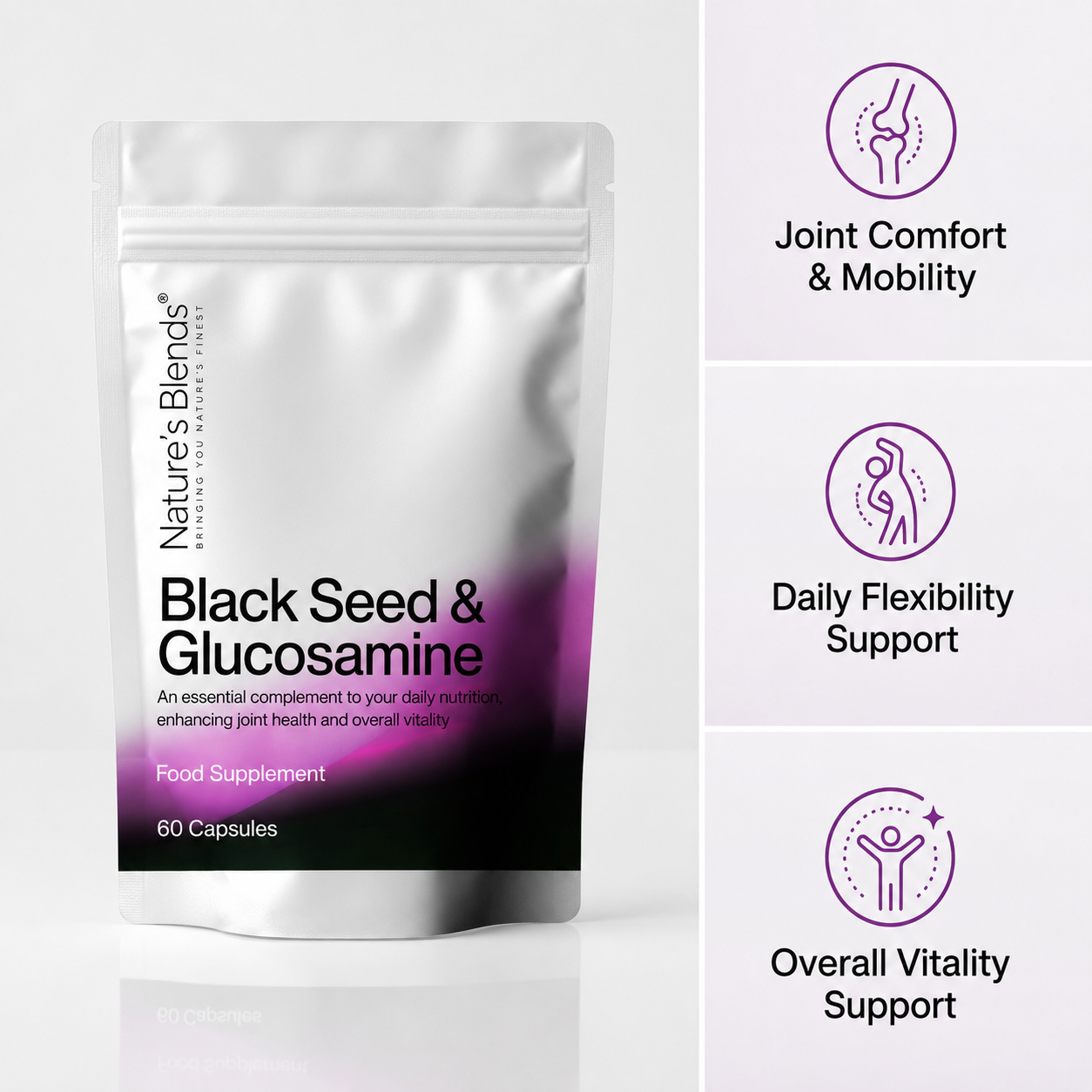 Black Seed Oil & Natural Glucosamine Capsules
