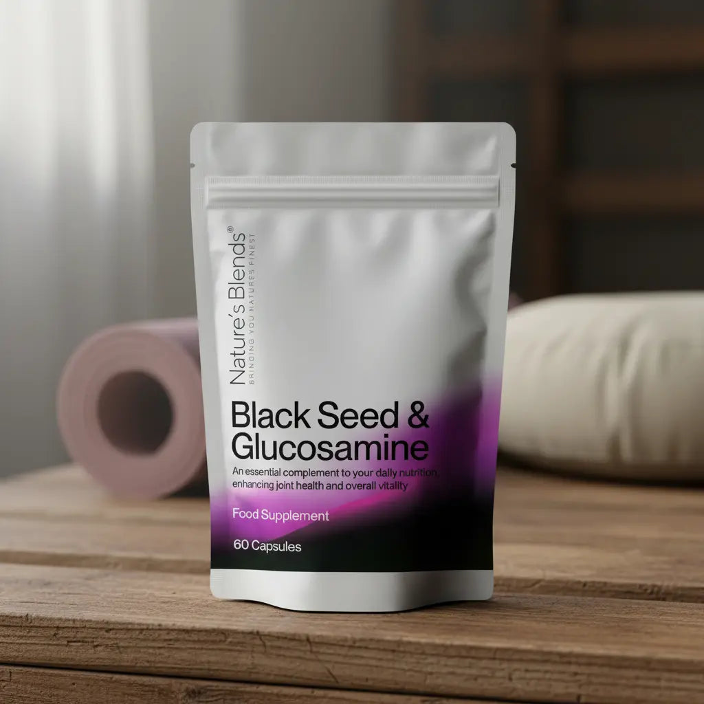 Black Seed Oil & Glucosamine - Yoga Wellness
Black Seed Oil & Natural Glucosamine Capsules, 1 Pack