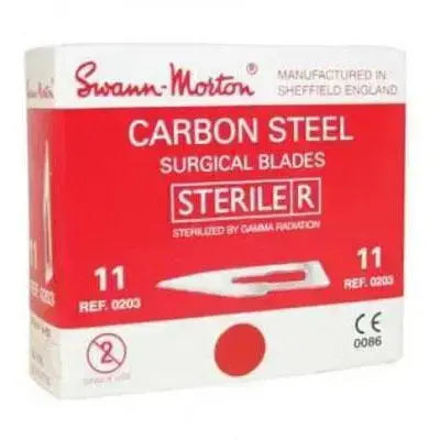 Premium Swann Morton Sterile Surgical Blades | No.11 | Pack of 100 - Nature's Blends
