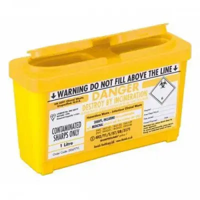 Yellow Sharps Bin - Nature's Blends