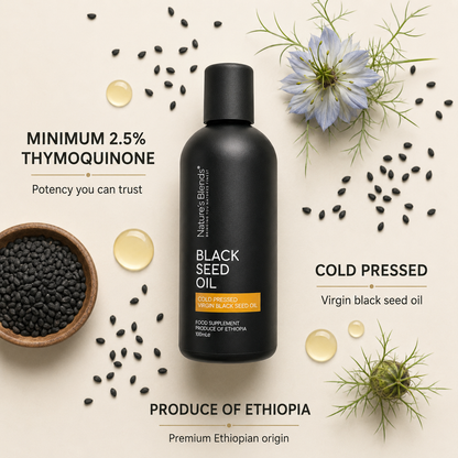 Black Seed Oil, Ethiopian, Raw Virgin Cold Pressed (100ml)