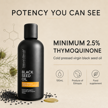Black Seed Oil, Ethiopian, Raw Virgin Cold Pressed (100ml)
