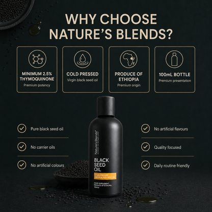 Black Seed Oil, Ethiopian, Raw Virgin Cold Pressed (100ml)