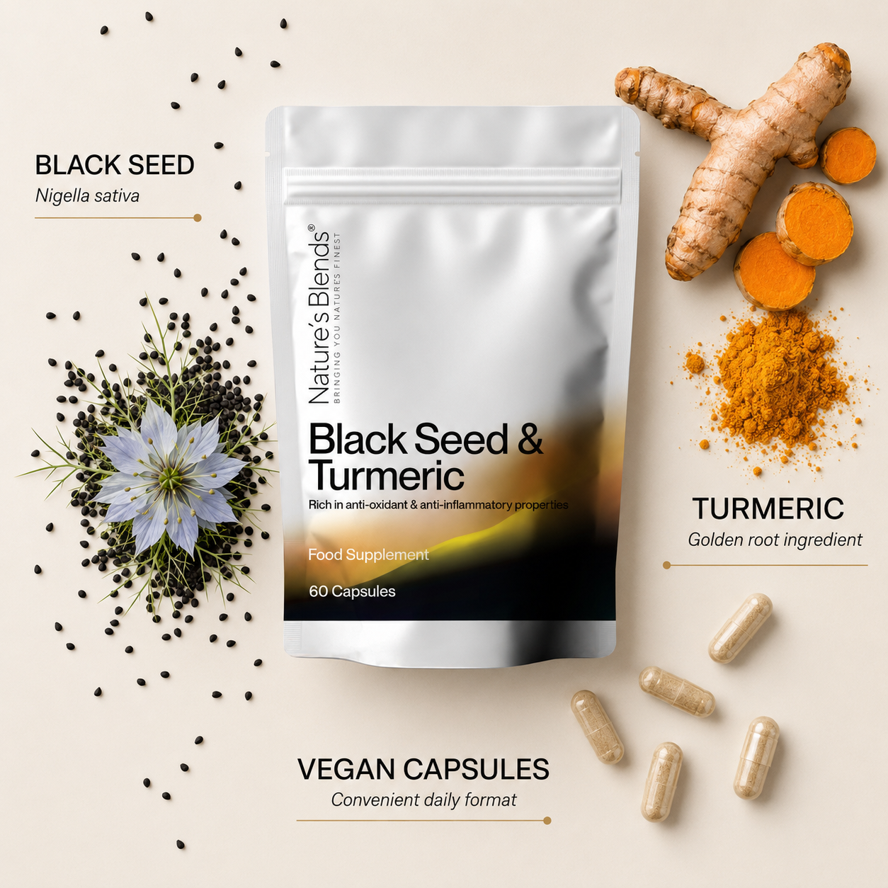 Black Seed & Turmeric Vegan Capsules