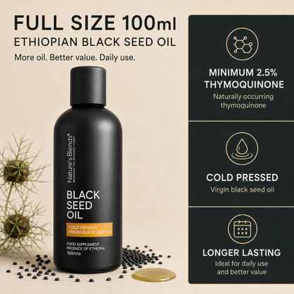Black Seed Oil, Ethiopian, Raw Virgin Cold Pressed (100ml)