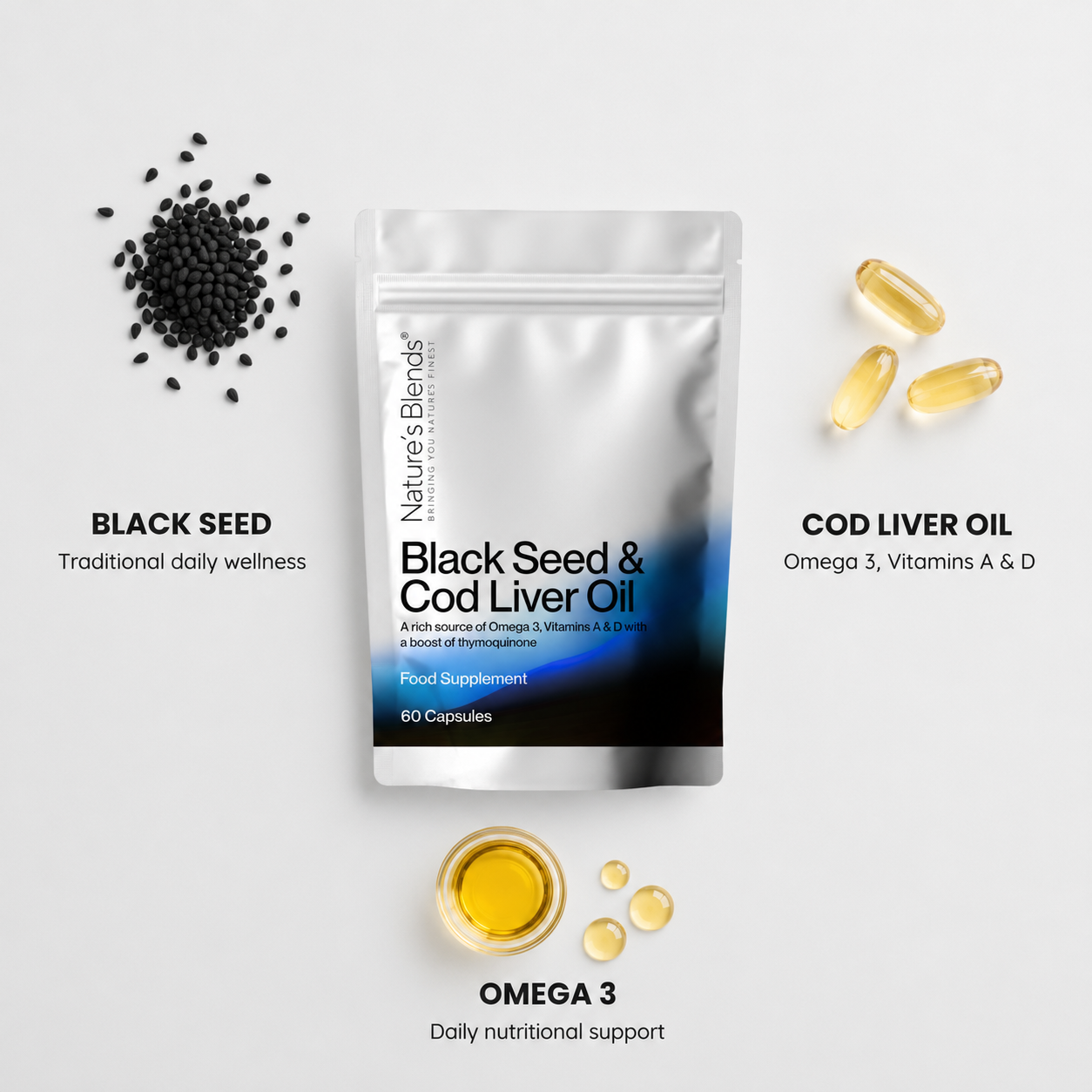 Black Seed Oil & Cod Liver Oil Capsules