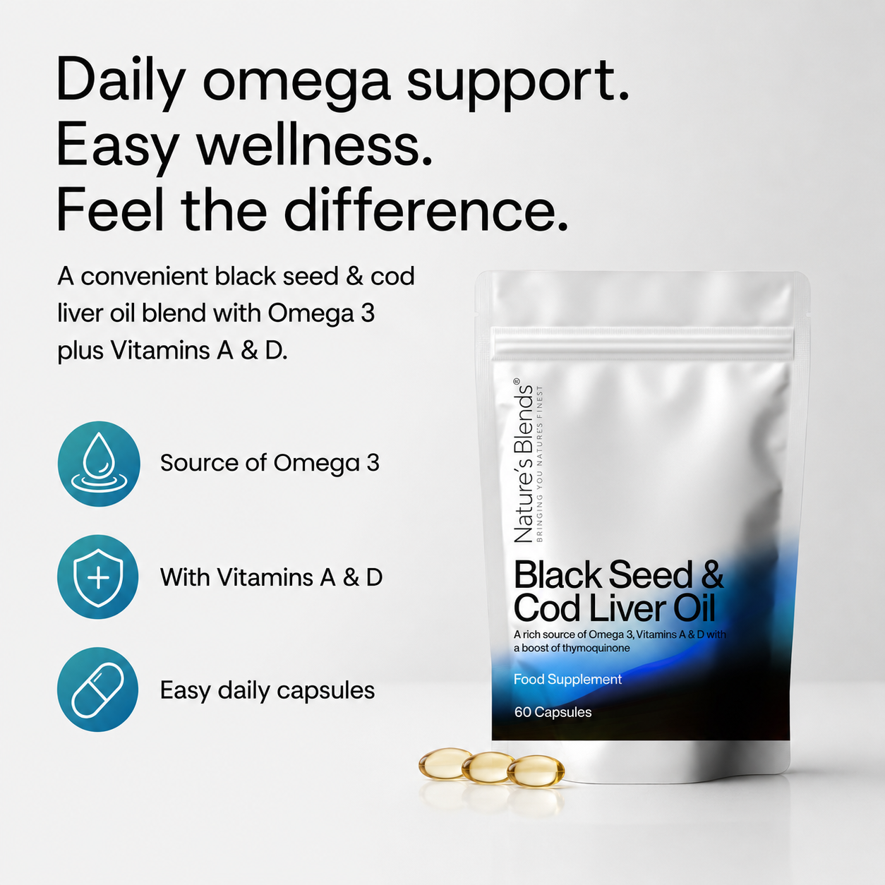 Black Seed Oil & Cod Liver Oil Capsules
