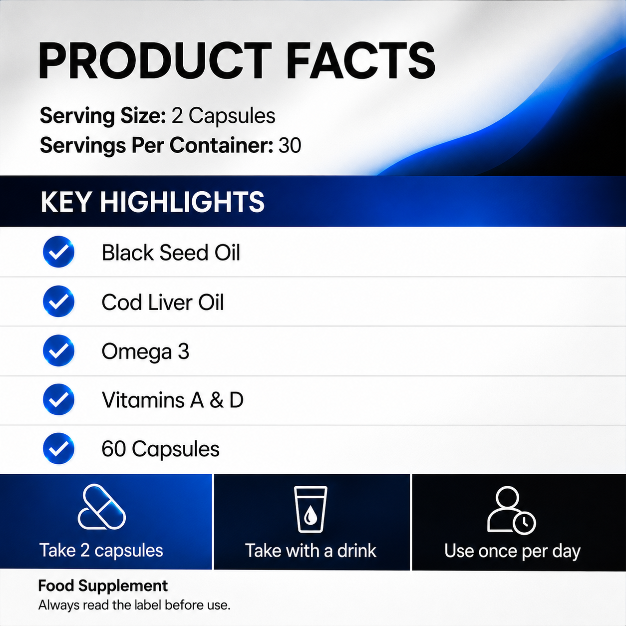 Black Seed Oil & Cod Liver Oil Capsules