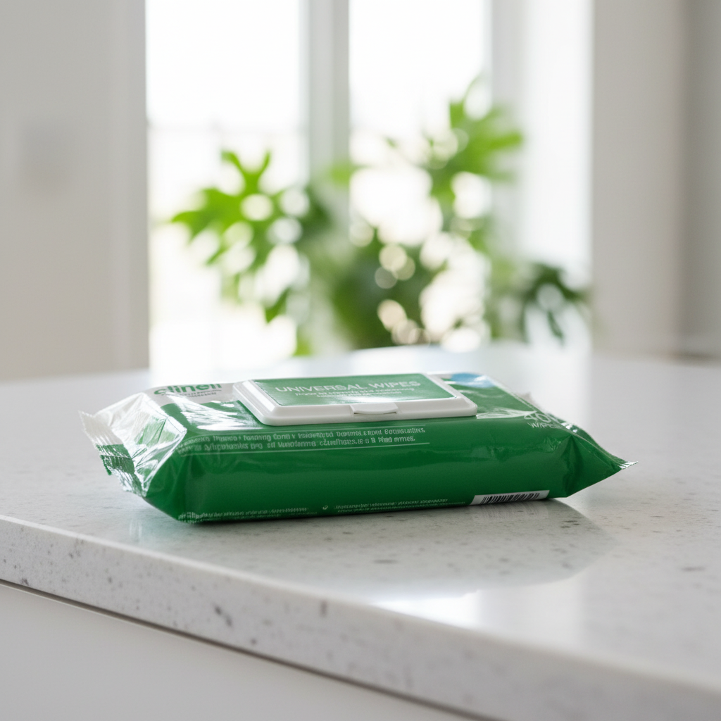 Antiseptic Wipes in Kitchen Setting