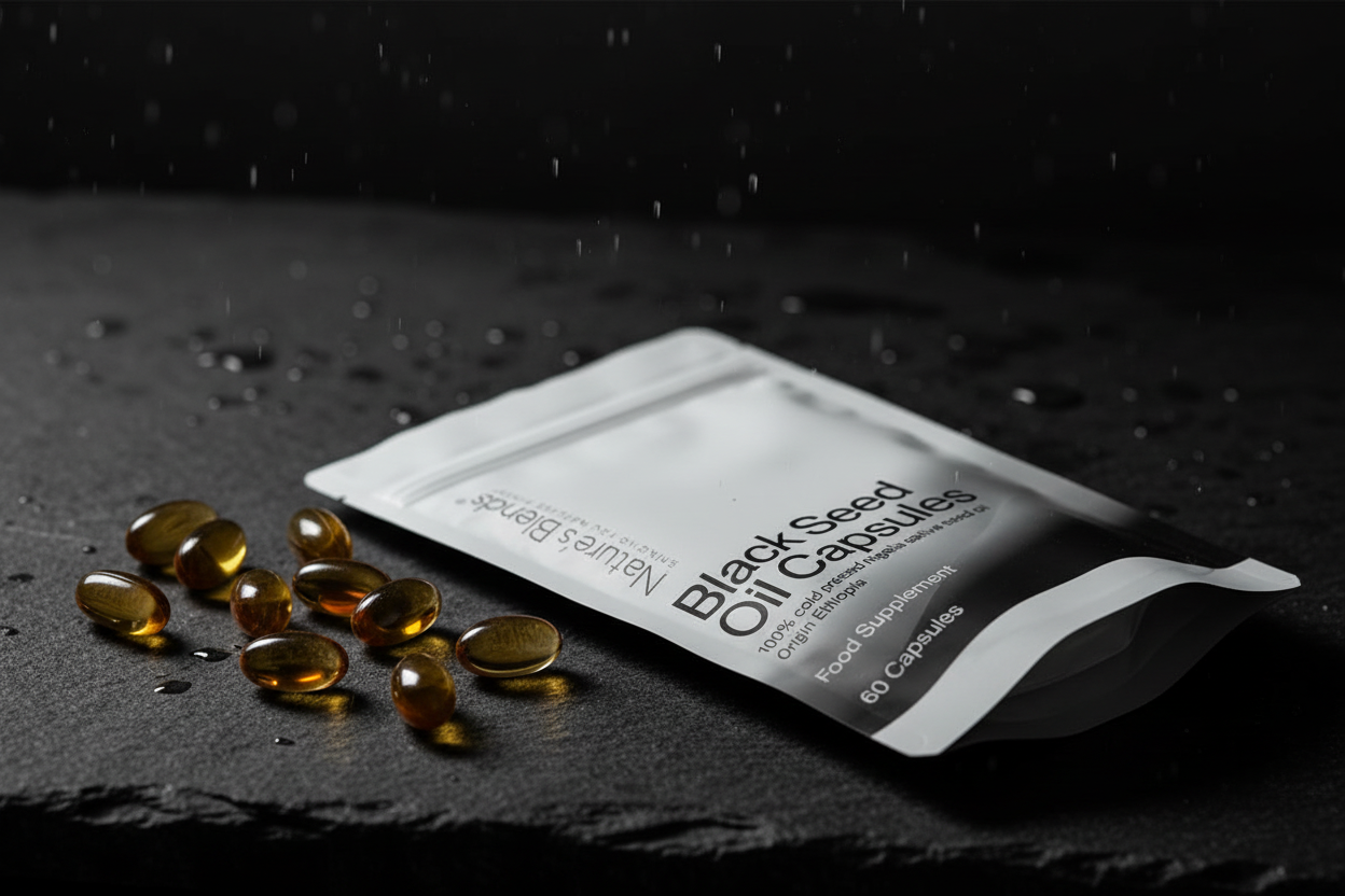 Basalt stone with water droplets