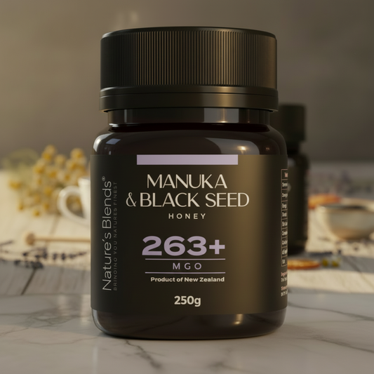 Black Seed Manuka 263+ HUGE Close-up