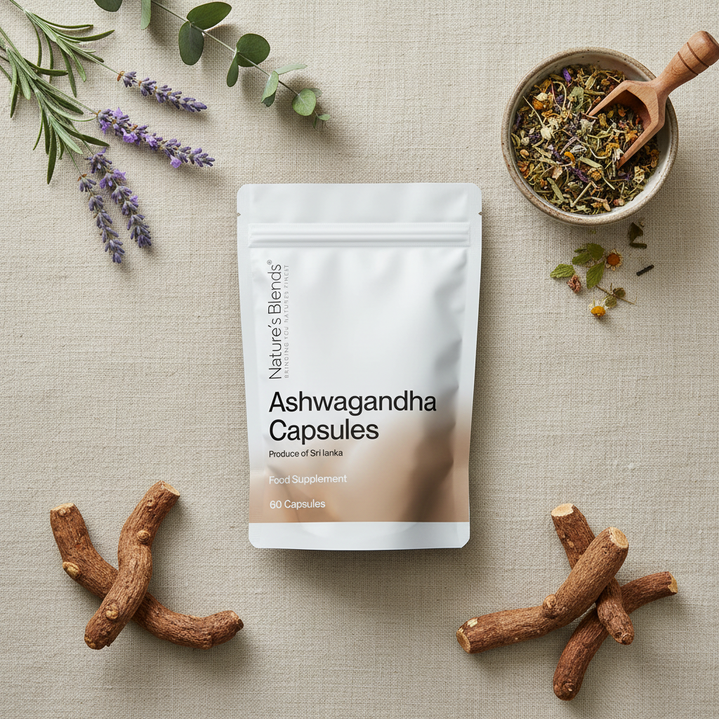 Flat lay with botanicals