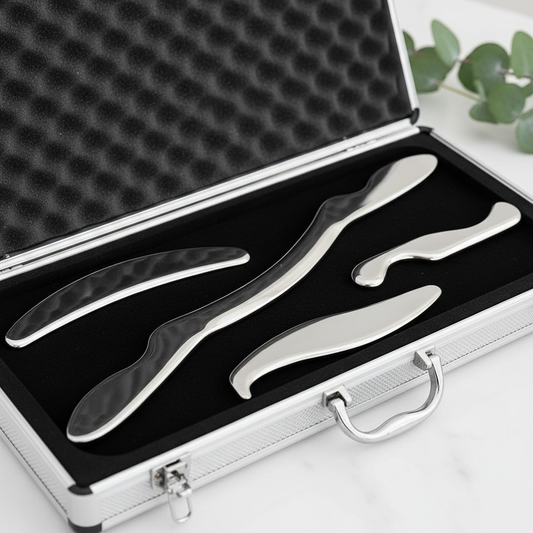 IASTM 4 Piece Kit on White Ceramic