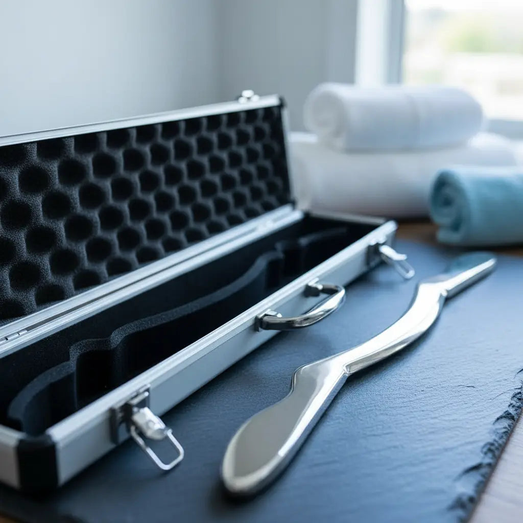 IASTM Long Bar Tool on Dark Slate