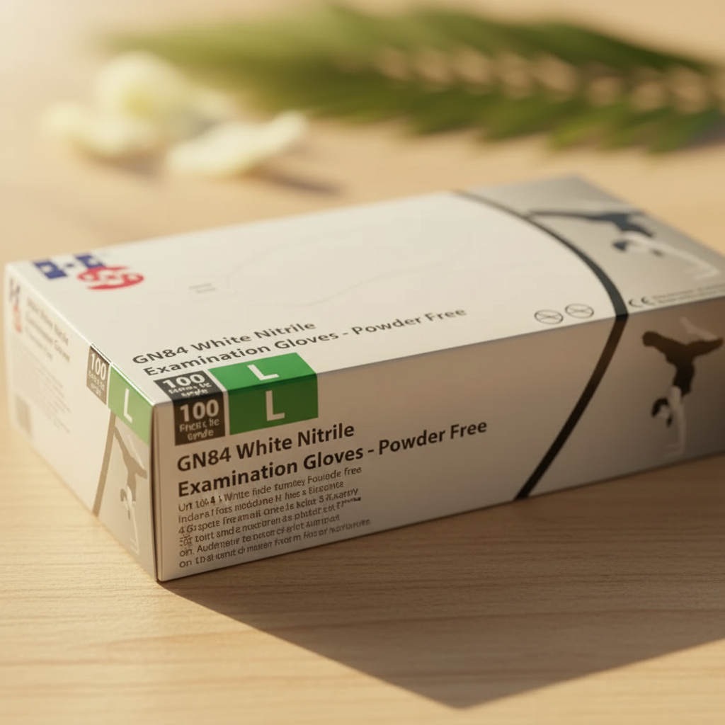 Powder Free Latex Gloves on Wood