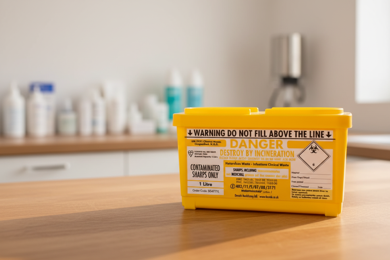 Yellow Sharps Bin - Healthcare Setting