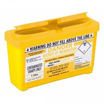 Yellow Sharps Bin - Nature's Blends